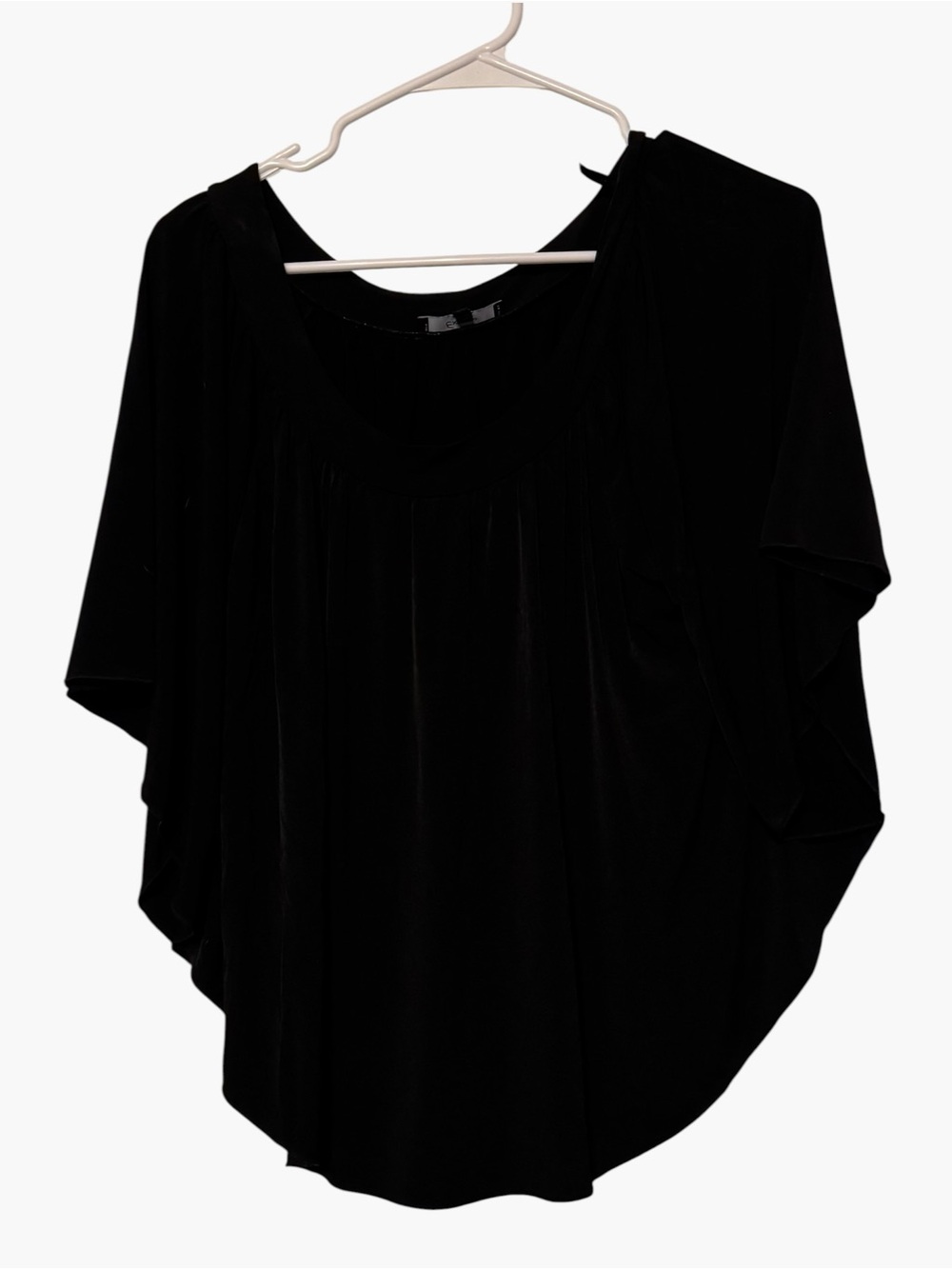 Express Women’s XS Black Draped Batwing Poncho Blouse Top